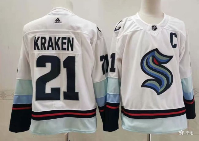 Seattle Kraken Away Player Jersey White NO.21 KRAKEN