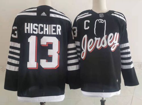 New Jersey Devils Alternate Breakaway Player Jersey Black NO.13 HISCHIER