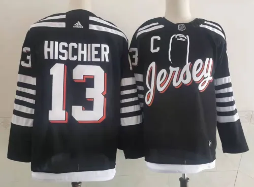 New Jersey Devils Alternate Breakaway Player Jersey Black NO.13 HISCHIER