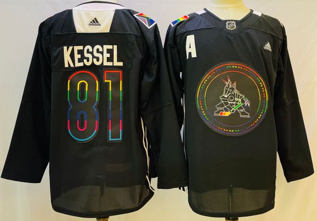 Arizona Coyotes  2022 Pride Night Jersey Black NO.81 KESSEL