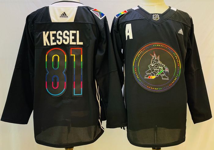 Arizona Coyotes  2022 Pride Night Jersey Black NO.81 KESSEL