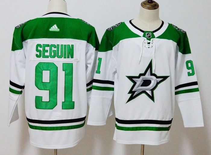 Dallas Stars Road Jersey White 2020 NO.91 SEGUIN