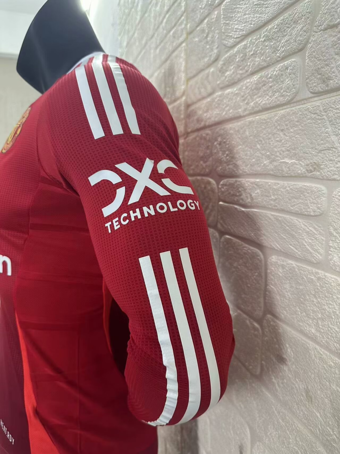 Manchester United Home Player Long Sleeve Jersey 24/25