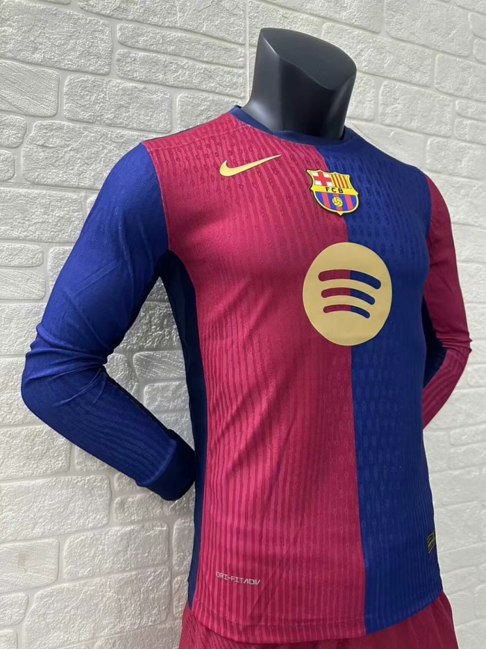 Barcelona Home Player Long Sleeve Jersey 24/25
