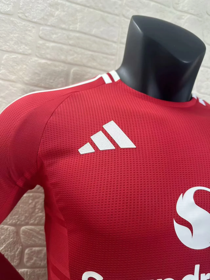 Manchester United Home Player Long Sleeve Jersey 24/25