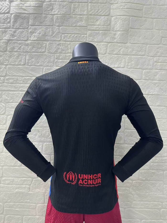 Barcelona Away Player Long Sleeve Jersey 24/25