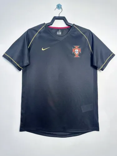 Portugal Away Retro Jersey 2006 Black