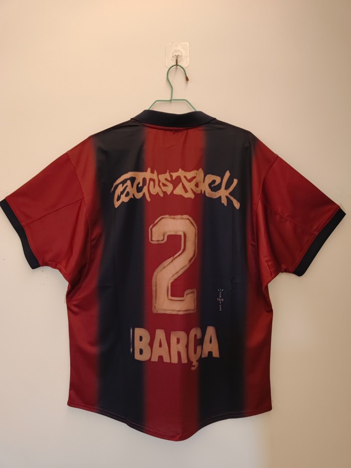 Barcelona x Travis Scott Home Retro Skeleton Jersey