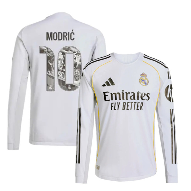 Real Madrid Home Modrić Limited Edition Player Version Long Sleeve Man Jersey 25/26