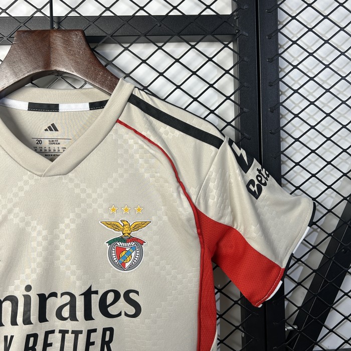 Benfica Beige Away Kids Suit 25/26
