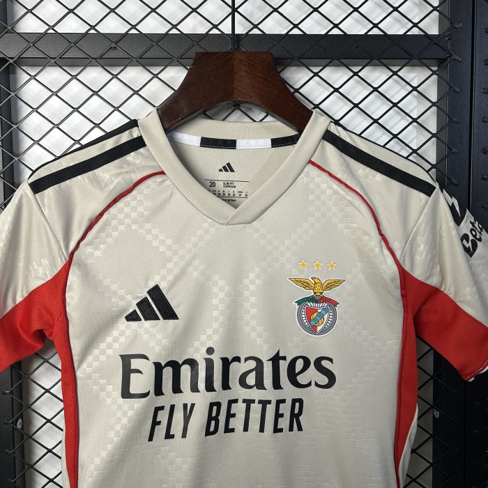 Benfica Beige Away Kids Suit 25/26