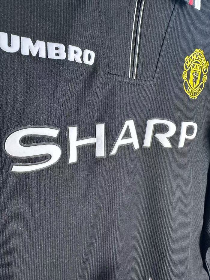 Manchester United Home Retro Long Sleeve Jersey 1998/99 Black Version