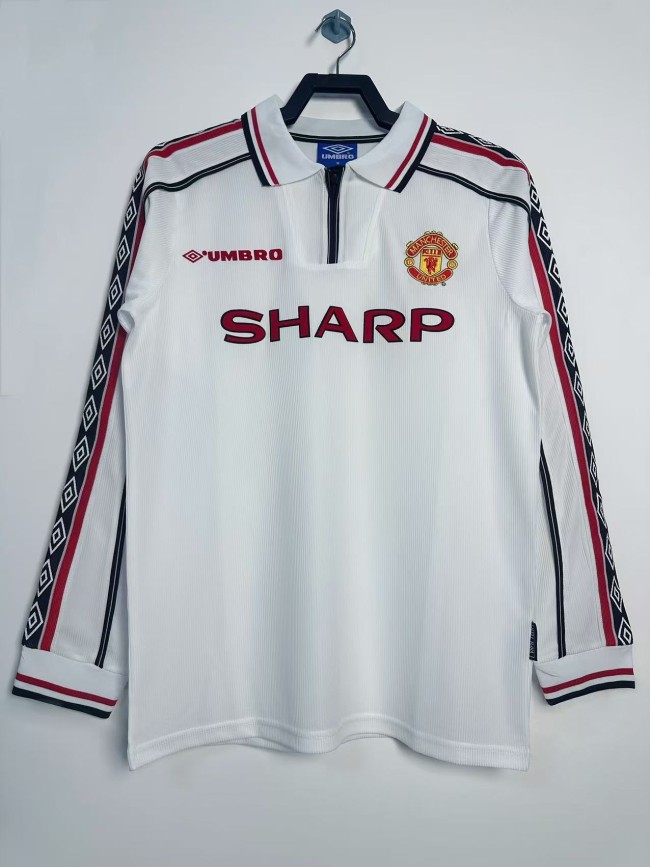 Manchester United Commemorative Edition Long Sleeve Retro Jersey 98/99