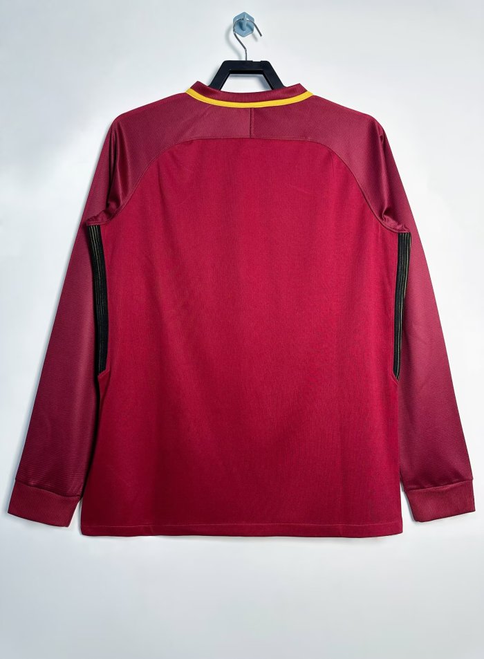 AS Roma Home Long Sleeve Retro Jersey 2017/18