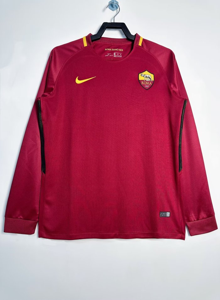 AS Roma Home Long Sleeve Retro Jersey 2017/18