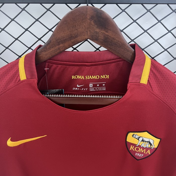 AS Roma Home Long Sleeve Retro Jersey 2017/18