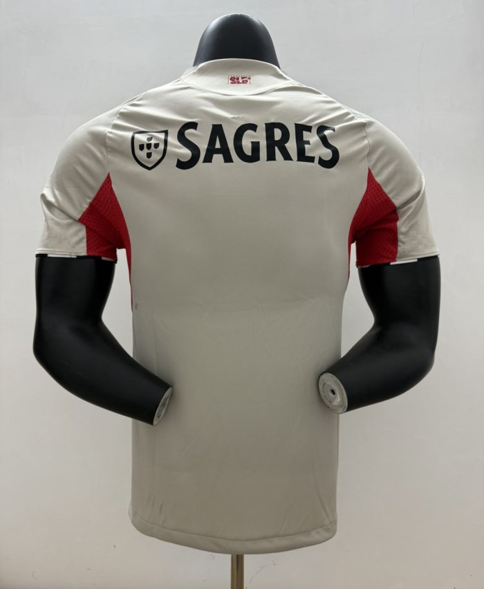 SL Benfica Beige Away Player Man Jersey 25/26
