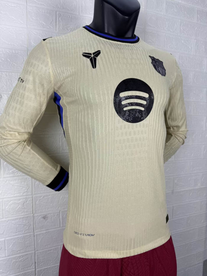 Barcelona Away Player Long Sleeve Jersey 25/26