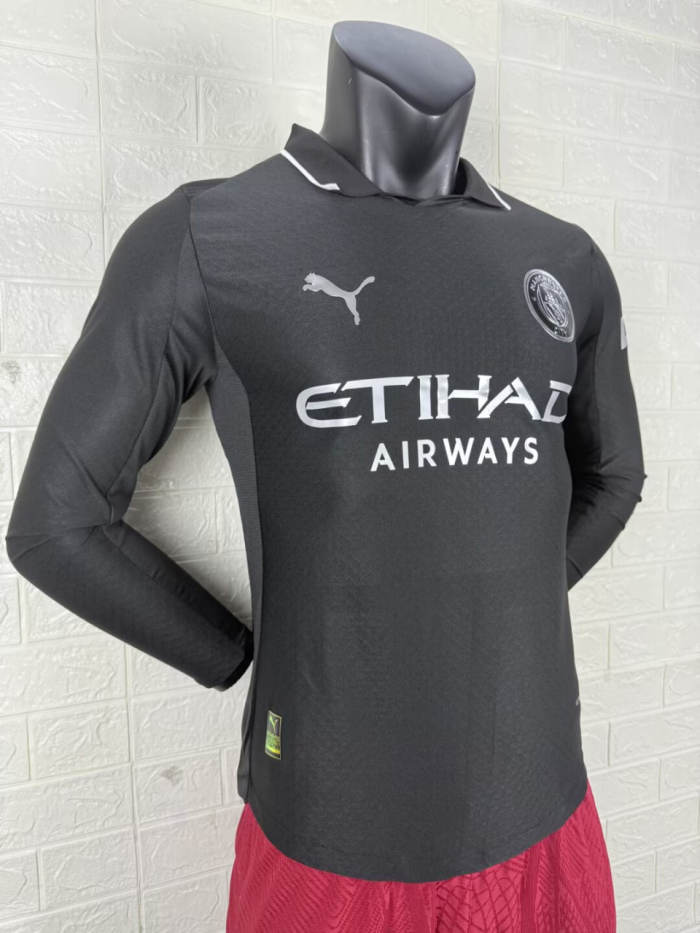 Manchester City Away Player Long Sleeve Jersey 25/26