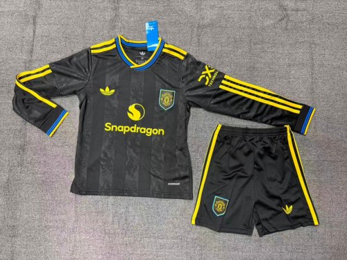 Manchester United Third Long Sleeve Kids Suit 25/26