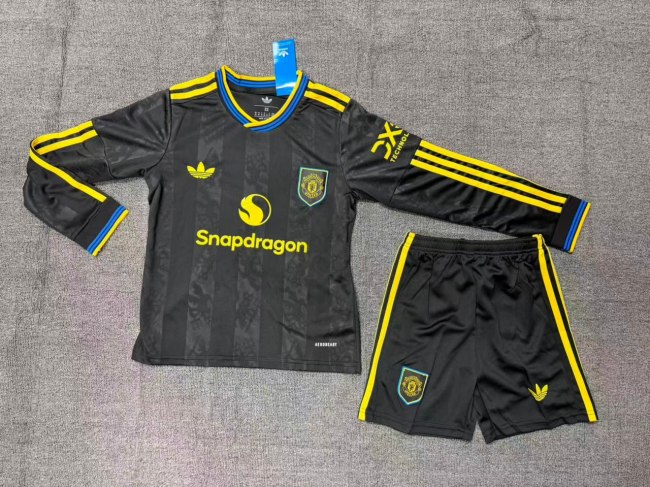 Manchester United Third Long Sleeve Kids Suit 25/26