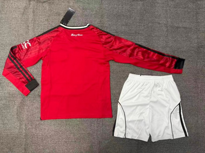 Manchester United Home Long Sleeve Kids Suit 25/26