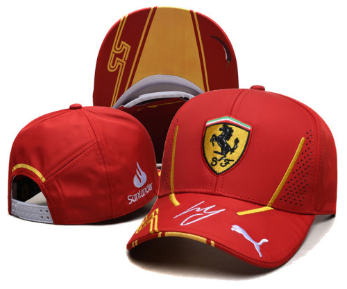 F1 Ferrari Racing Men's Sport Baseball cap Adjustable Red