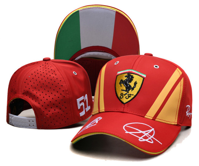 F1 Ferrari #51 Men's Adult Racing Casual Sport Baseball cap Adjustable Red