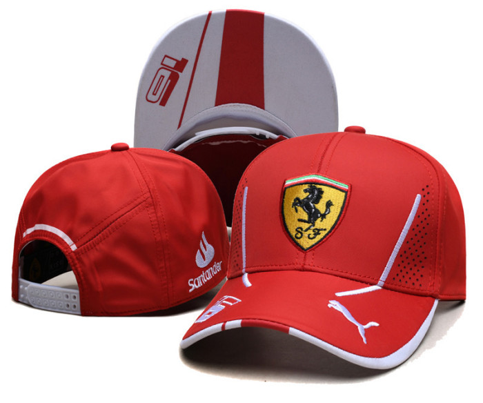 F1 Ferrari Racing Men's Sport Baseball cap Adjustable Red