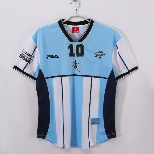 Argentina Diego Maradona Commemorative Retro Jersey 2001