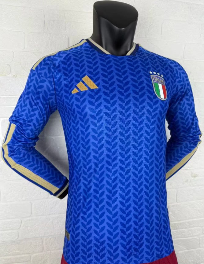 Italy 2026 World Cup Home Player Long Sleeve Men Jersey