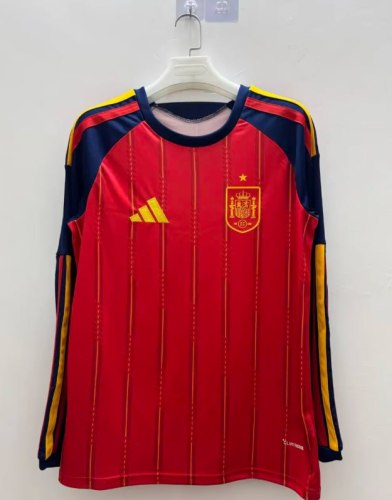 Spain 2026 World Cup Home Long Sleeve Man Jersey