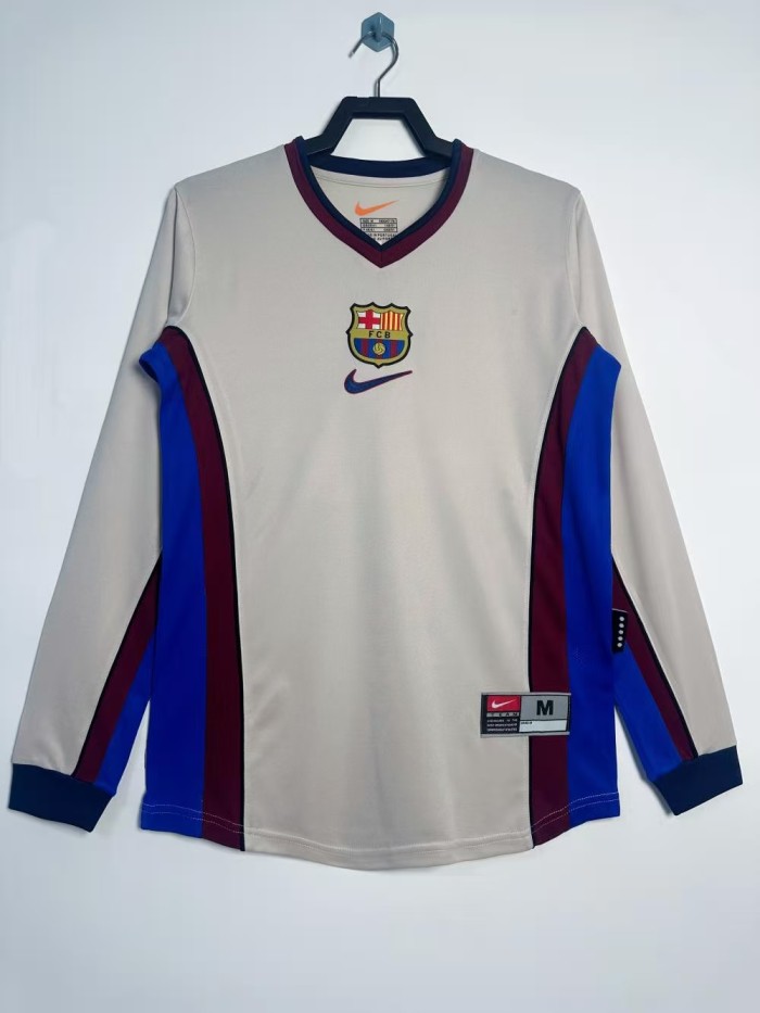 Barcelona Away Retro Long Sleeve Jersey 1998/99