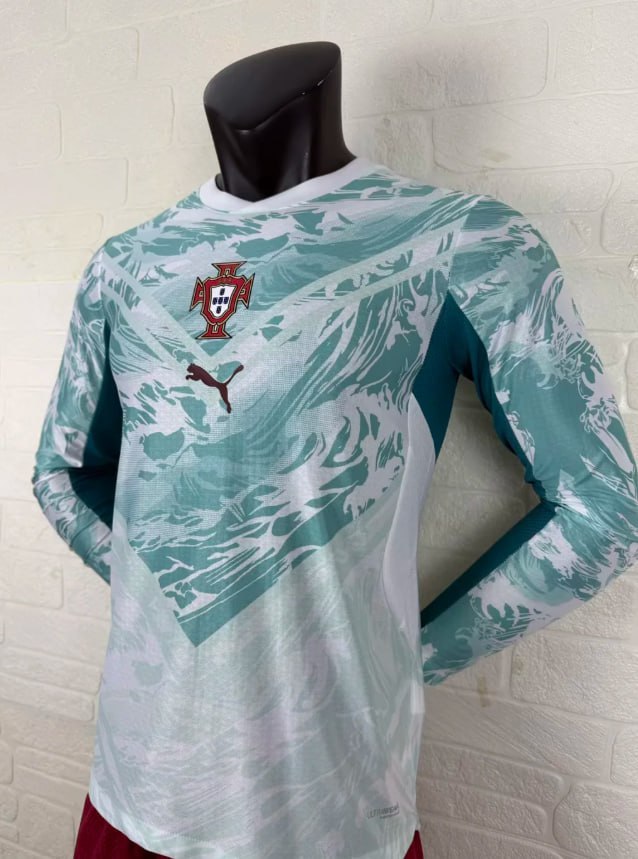 Portugal 2026 World Cup Away Player Version Long Sleeve Men Jersey