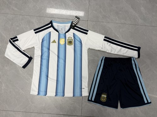 Argentina 2026 World Cup Home Long Sleeve Kids Suit
