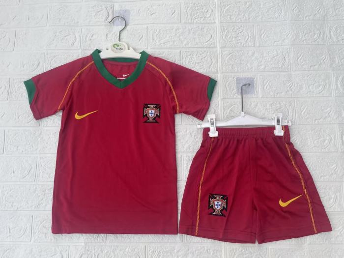 Portugal Home Retro Kids Suit 2006
