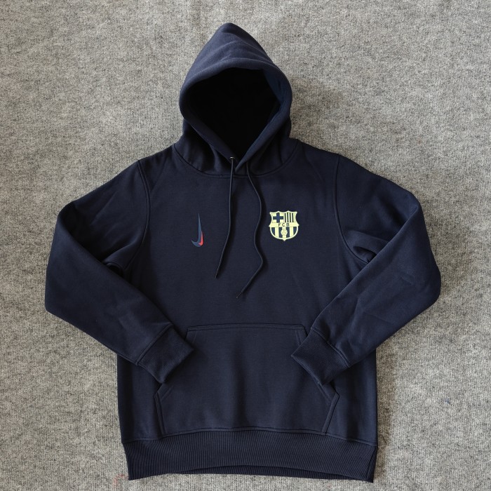 Barcelona Away Player fleece-lined Hoodie （Multiple colors）