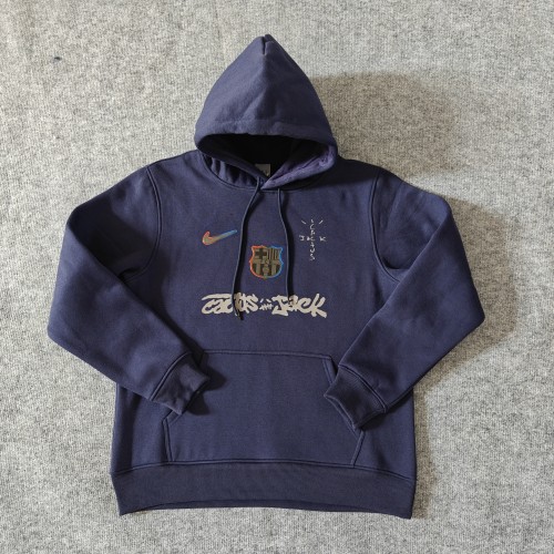 Barcelona X TRAVIS SCOTT Away fleece-lined Hoodie （Multiple colors）