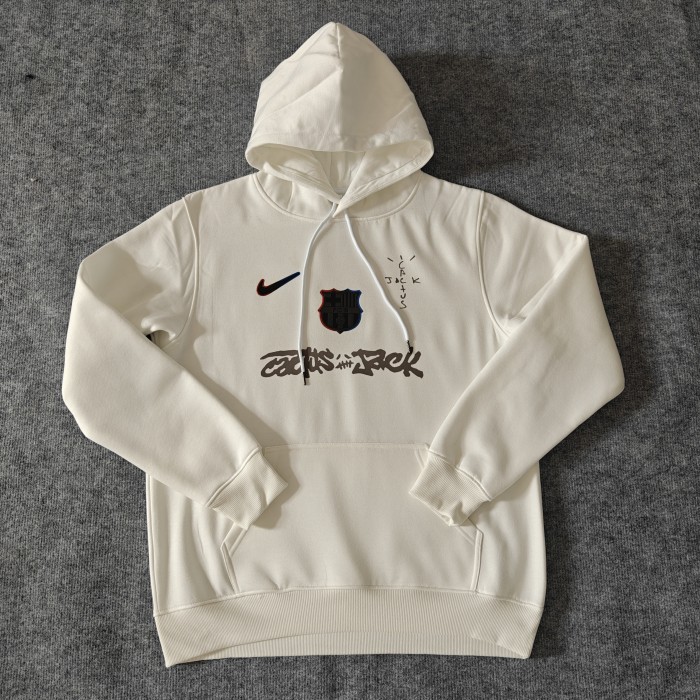 Barcelona X TRAVIS SCOTT Away fleece-lined Hoodie （Multiple colors）