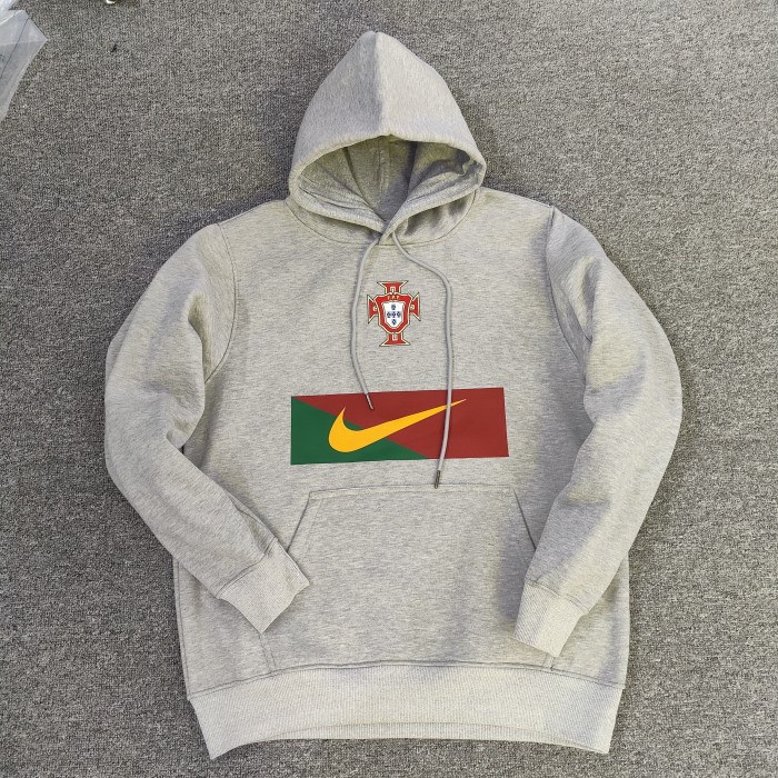 Portugal Football Fleece Lined Hoodie （Multiple colors）