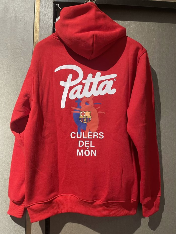Barcelona Fleece Lined football  Hoodie （Multiple colors）