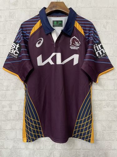 2025 Brisbane Broncos Captains Run Rugby Jersey