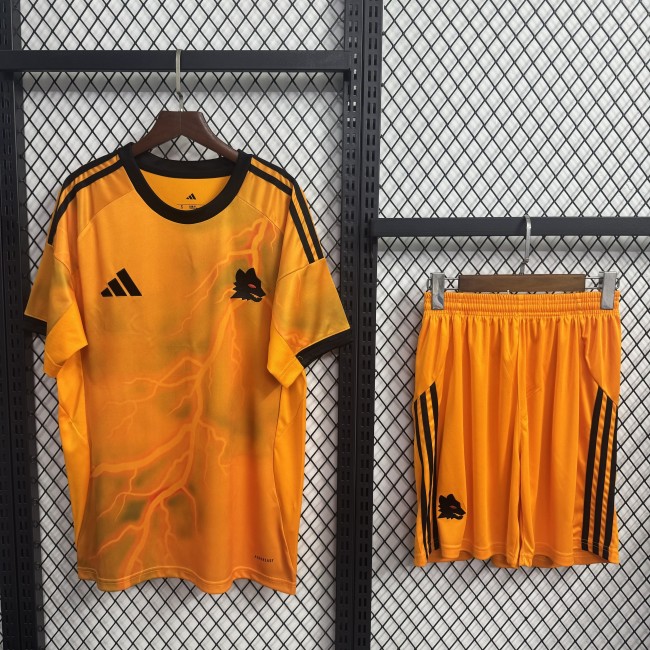 AS Roma Short Sleeve Away Adult Suit 25/26