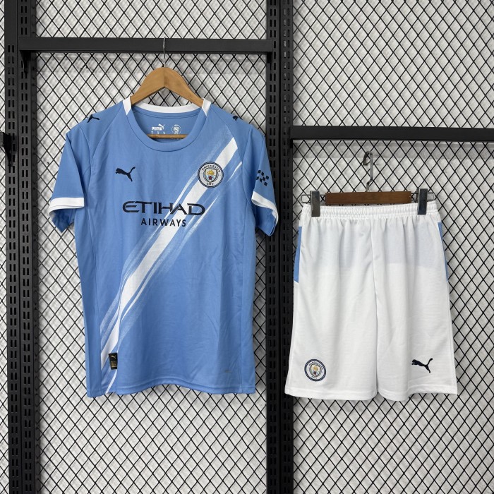 Manchester City Short Sleeve Home  Adult Suit 25/26