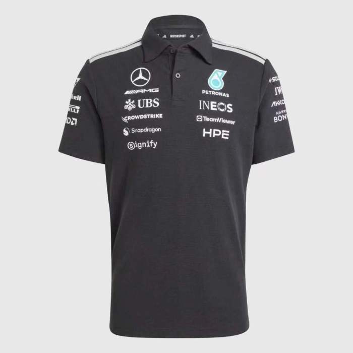2026 Mercedes AMG Petronas Polo Shirt Black NO Number