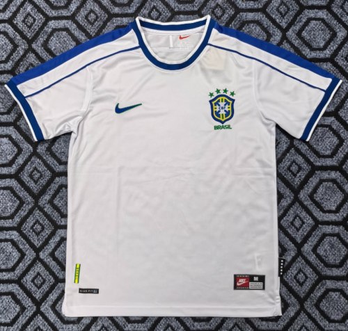 Brazil White Retro Jersey 1998
