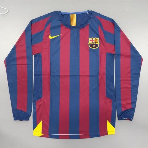 Barcelona Home Long Sleeve Retro Jersey 2005/06