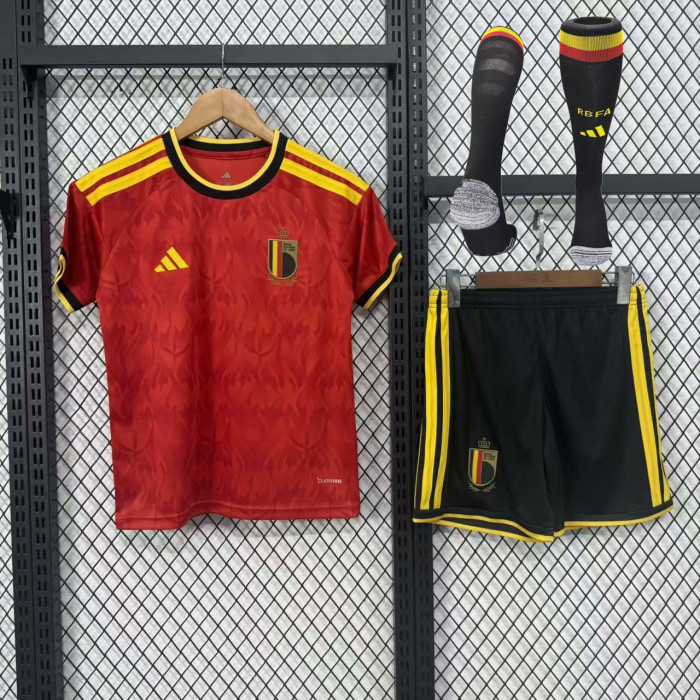 Belgium 2026 World Cup Home Kids Suit & Socks