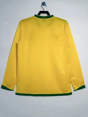 Brazil Home Retro Long Sleeve Jersey 2006