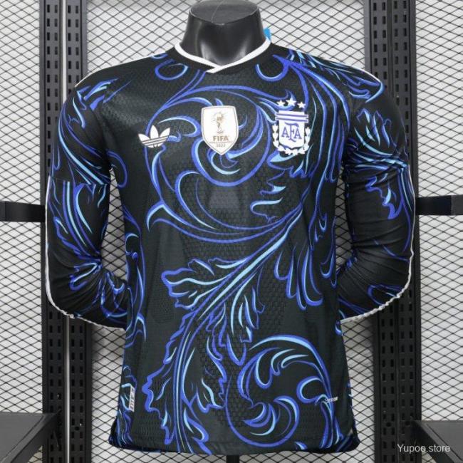 Argentina 2026 World Cup Away Player Long Sleeve Men Jersey
